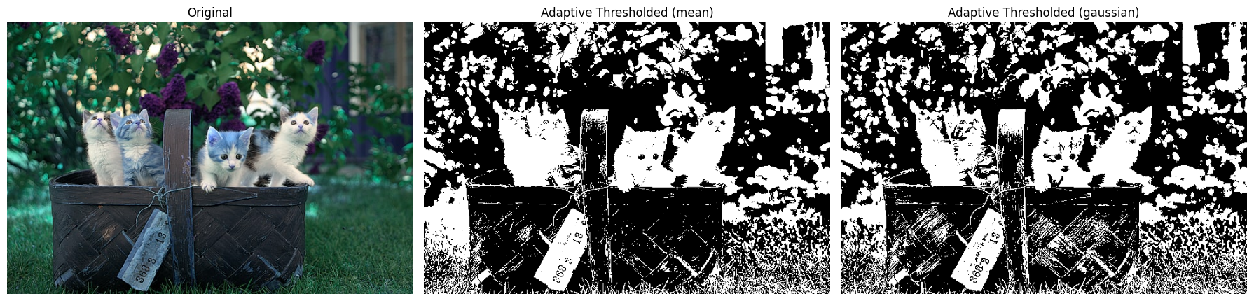 Adaptive Thresholding