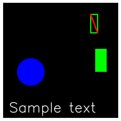 Image with shapes OpenCV